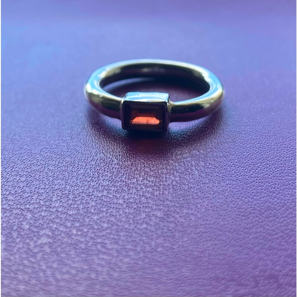 Sterling silver garnet ring
